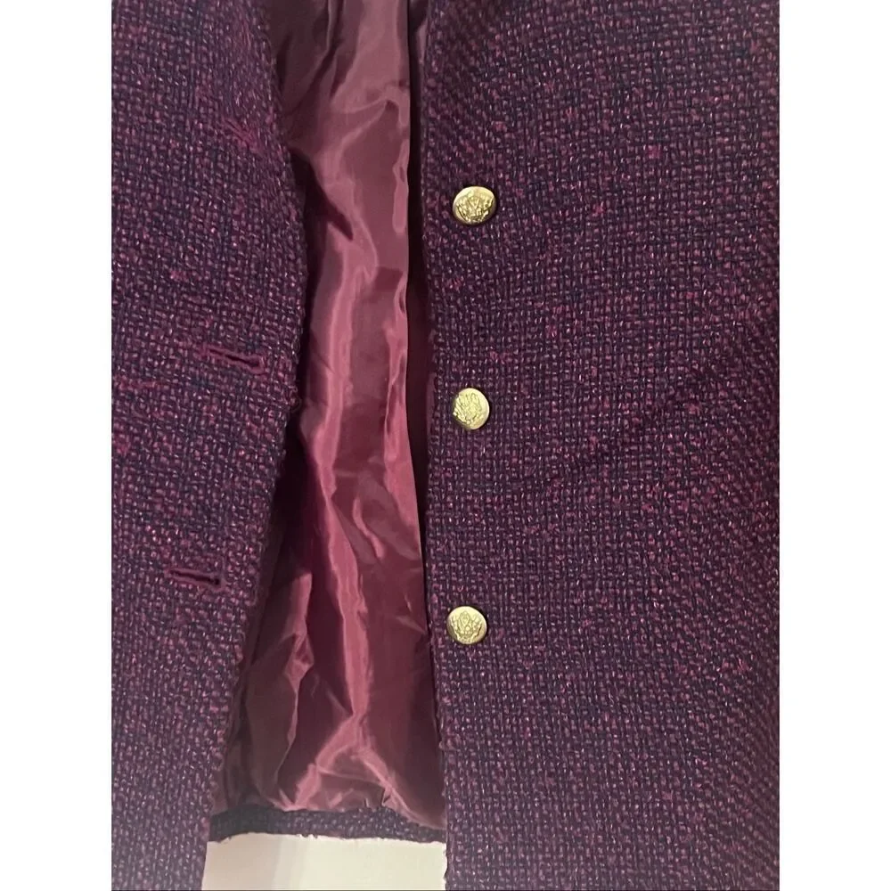 Janie and Jack girls wool blend tweed winter coat sz 5-6